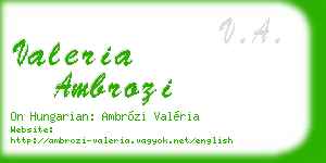 valeria ambrozi business card